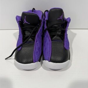 Jordan retro Kids Black and Purple Sneakers